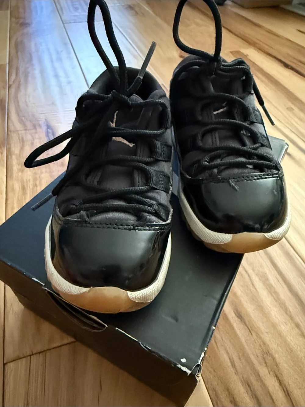 Black Kids Athletic Sneakers - Classic High-Top Size 8c